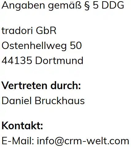 Impressum von crm-welt.com